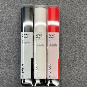 Cricut Smart Vinyl Trio - Black, White, Red